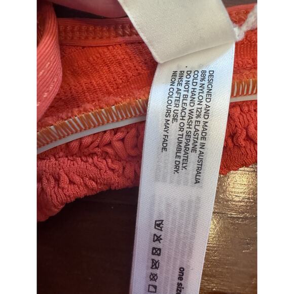 Bond-Eye the selena bikini top Orange - one size NWT - Picture 3 of 4